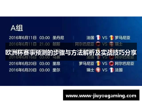欧洲杯赛事预测的步骤与方法解析及实战技巧分享